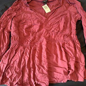 Torrid Plus size 1 Pink Peplum Top Size 14/16 NWT